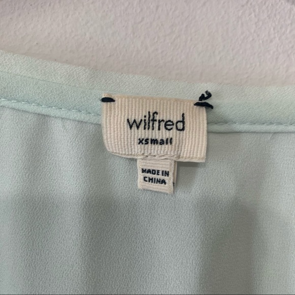 Aritzia Wilfred Mint Wrap Blouse Size XS - Picture 5 of 11